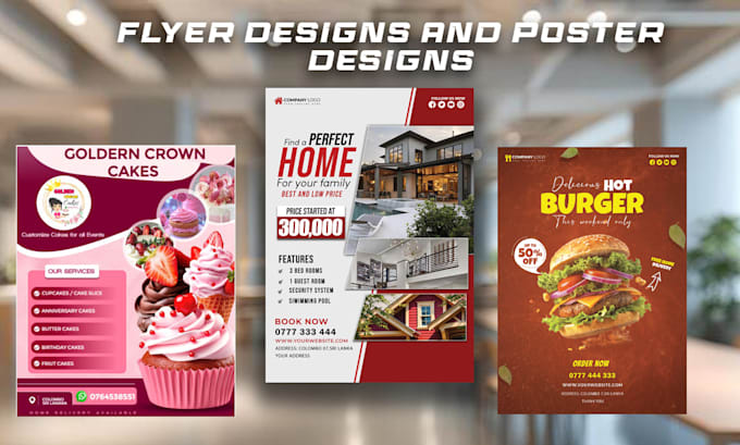 create attractive flyer designs,post,menu and brochure