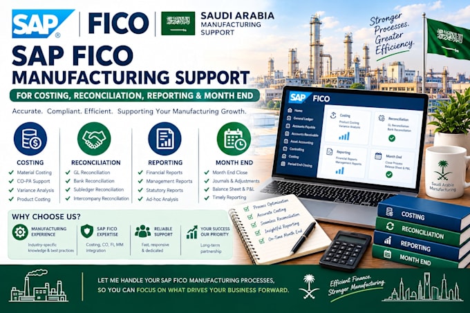 handle saudi sap fico manufacturing support for costing reconciliation reporting