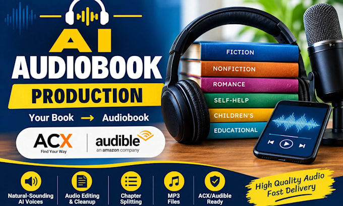 create a professional ai audiobook from your book for book