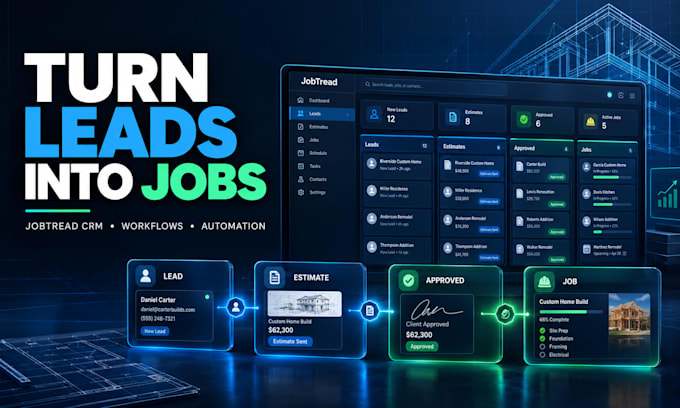 setup jobtread CRM construction workflows and automation