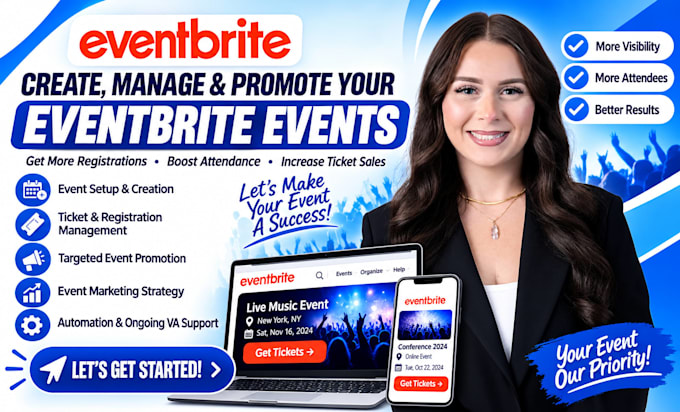 be your eventbrite marketing and event management virtual assistant