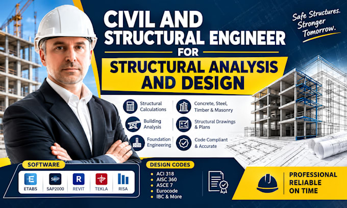 be your civil and structural engineer for structural analysis and design