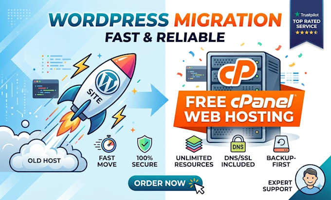 migrate wordpress with free cpanel web hosting fast securely