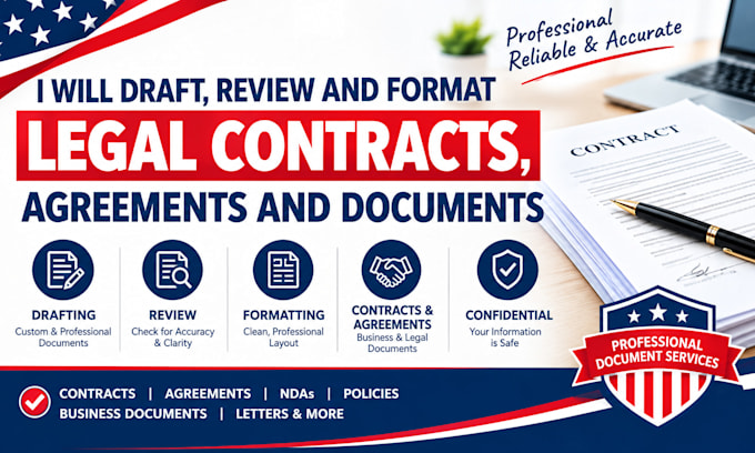 draft review and format legal contracts agreements and documents