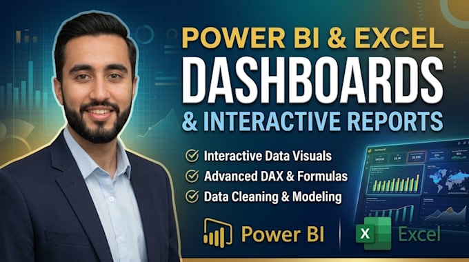 Create professional power bi dashboard, excel dashboard and kpi report ...