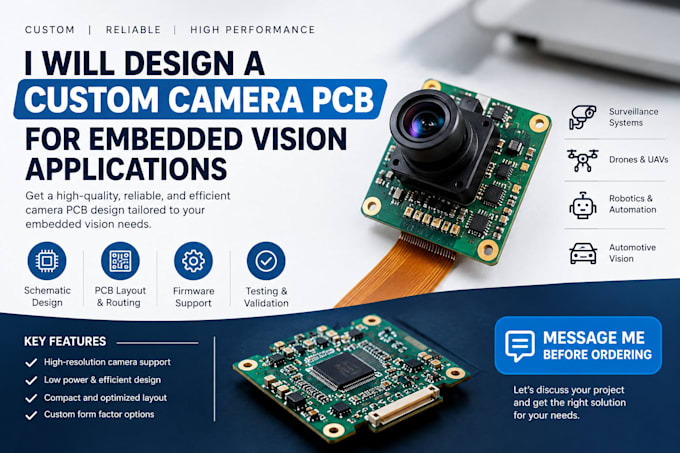 design a usb camera pcb with image sensor and embedded processing