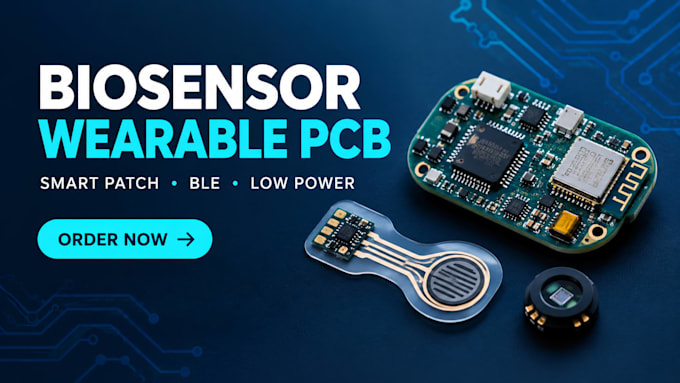 design biosensor and smart patch pcb for wearable health devices
