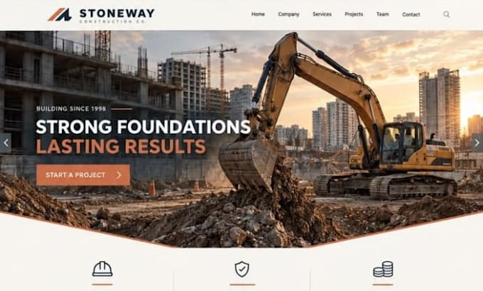 design squarespace masonry website stonework brick paver contractor website