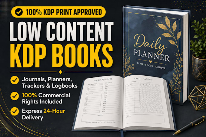 create low content kdp books for amazon publishing