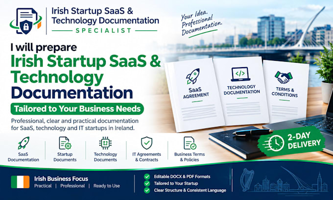 prepare irish startup saas and technology documentation