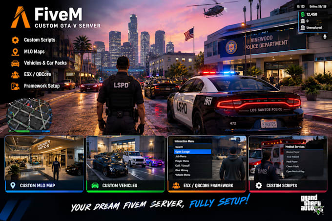 fivem developer lua scripter standalone discord bot system fix optimization UI