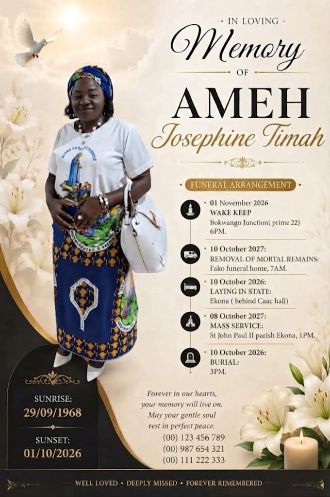 design professional funeral flyers