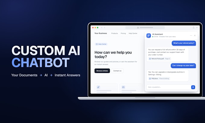 build a custom ai chatbot for your website or documents