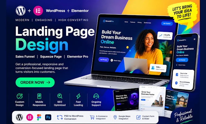 design a professional one page website