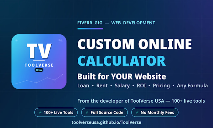 build a custom online calculator or interactive tool for your website
