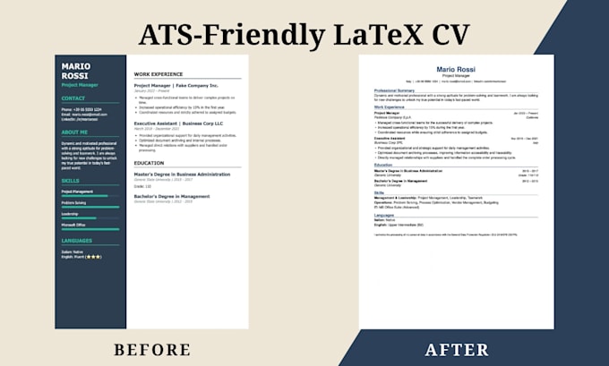 convert and format your resume or CV into clean latex