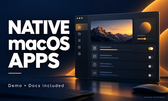 build a native macos desktop app using swiftui