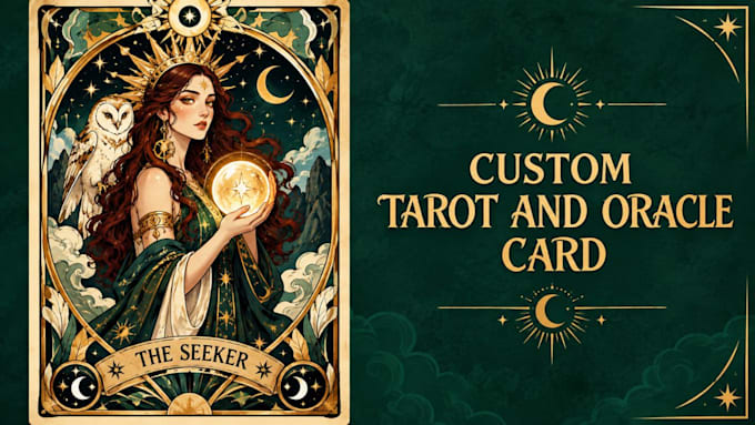 design custom oracles card and oracle deck illustration