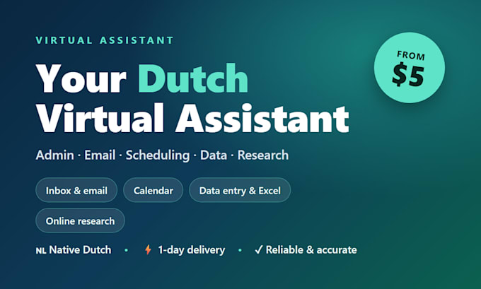 be your dutch virtual assistant for admin, email and data entry