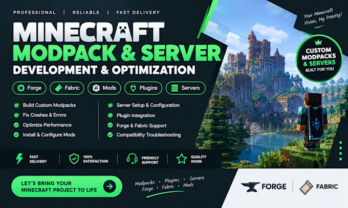 build fix optimize modpack plugins servers forge fabric mods modpack developer