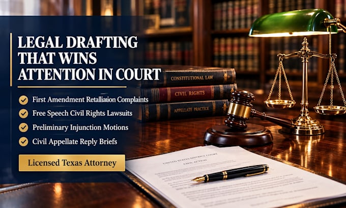 draft a preliminary injunction motion and tro for civil litigation