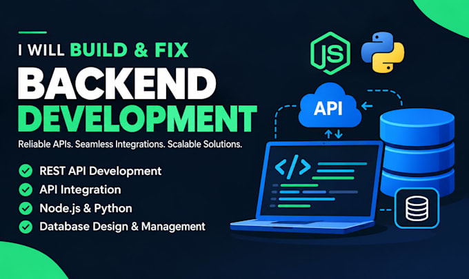 build fix backend, supabase, rest api, api integration, node js python, database