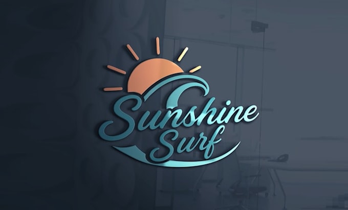 design wake surf company sunshine surf logo