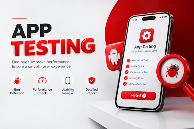 do app testing, mobile app testing, QA testing and bug reporting for android
