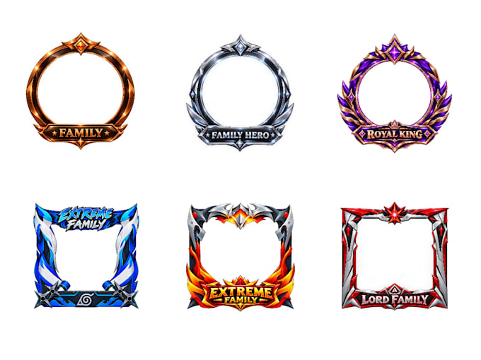 create 3d game borders, avatar and profile frames