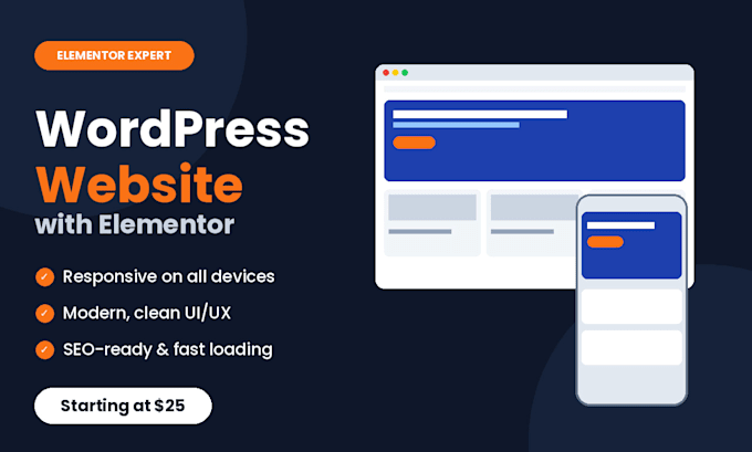 build a responsive wordpress website with elementor