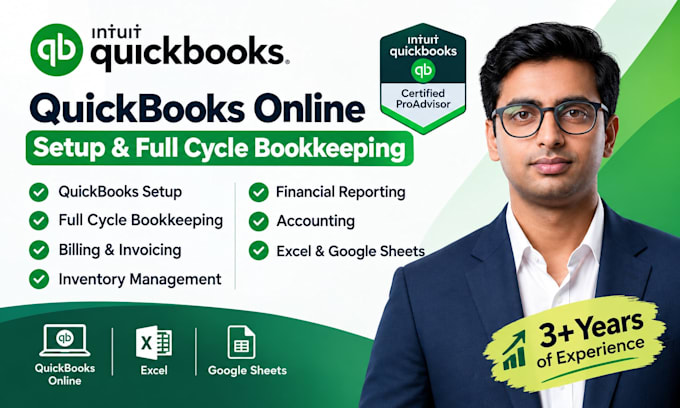 quickbooks setup, cleanup, accounting, and monthly bookkeeping