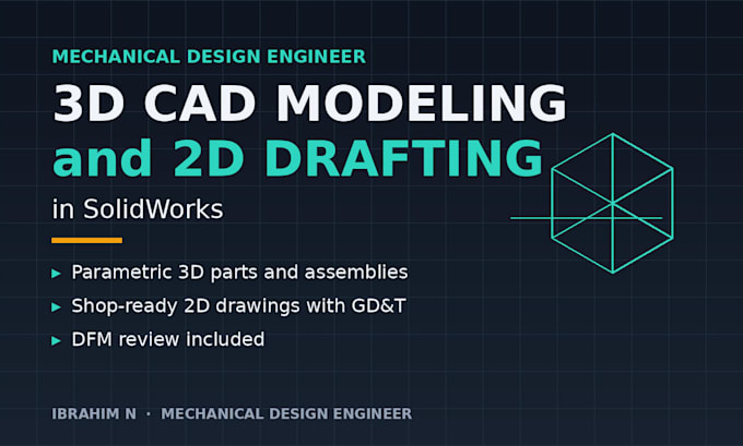 create 3d models and 2d drafting in solidwork