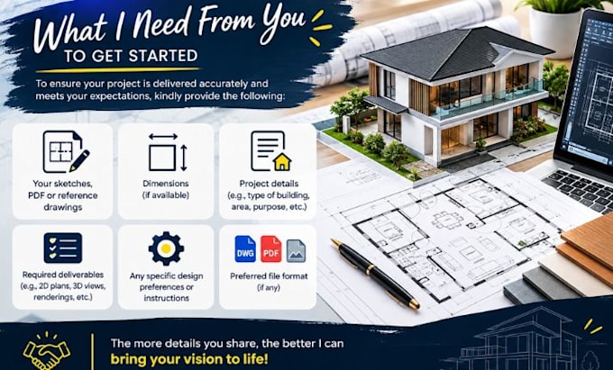 create autocad 2d floor plans, 3d floor plans, architectural designs and 3d