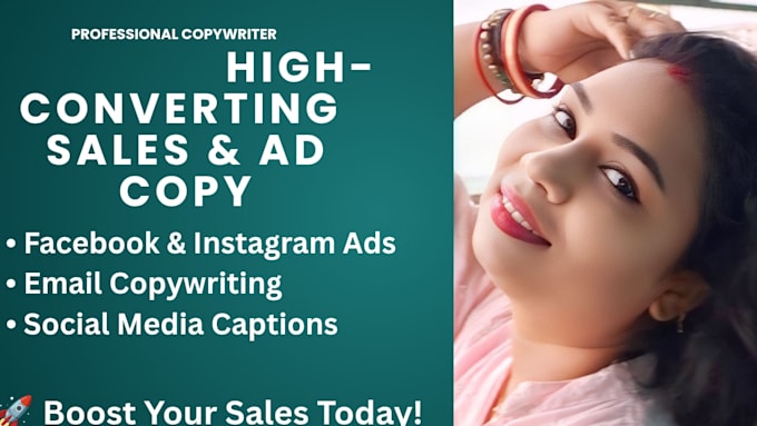 write high converting facebook ad copy and sales copywriting