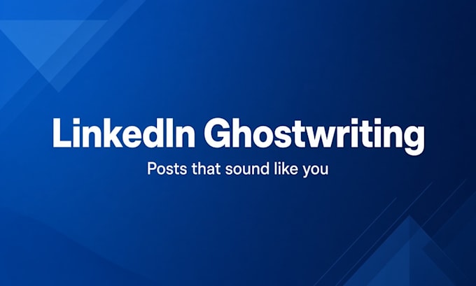 be your linkedin ghostwriter and write posts in your voice