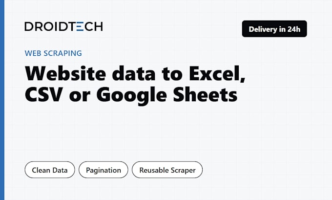 scrape website data to excel, csv or google sheets