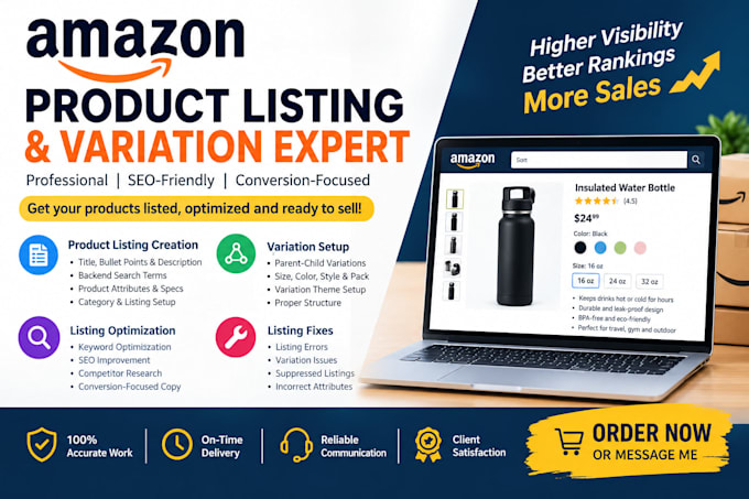 help with amazon listing amazon variation and product listing