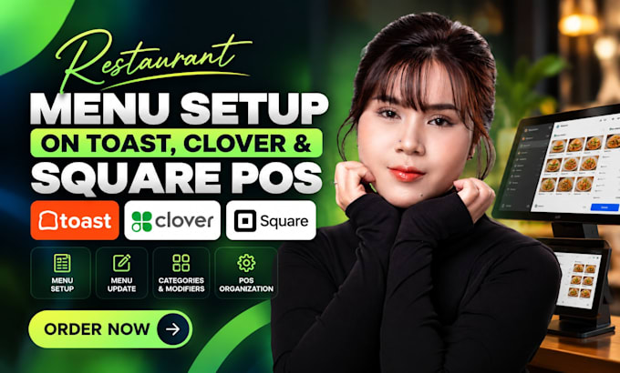 set up your restaurant menu on toast clover and square pos