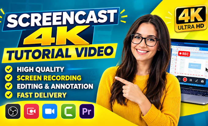 create screencast tutorial or explainer video for website or saas