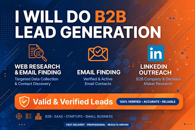 b2b lead generation and linkedin email finding