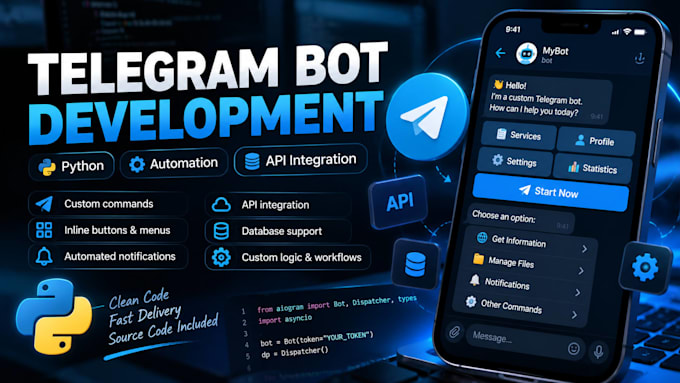 create a custom telegram bot in python