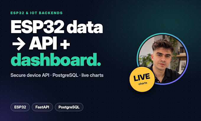 build an esp32 iot backend API and dashboard for sensor data