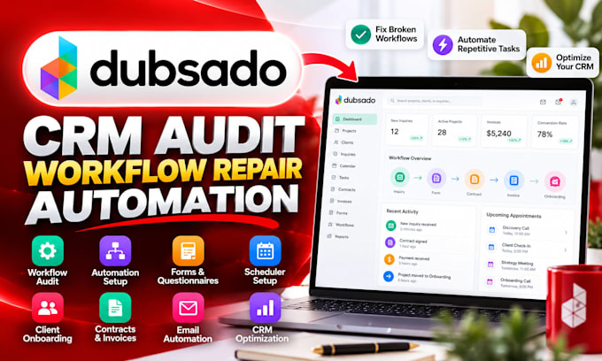 do dubsado audit, CRM audit, dubsado workflow repair, automation, workflow fix
