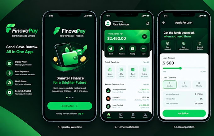 develop fintech app, loan app, payment app, wallet lending app