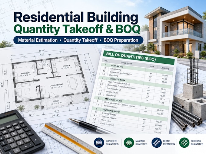 do construction quantity takeoff and cost estimation