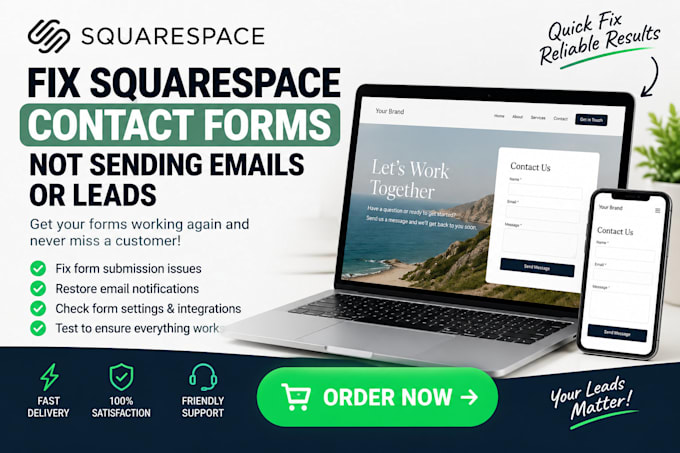 fix squarespace contact forms fix not sending emails leads, website form