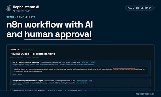 build n8n automation workflows with ai and human approval