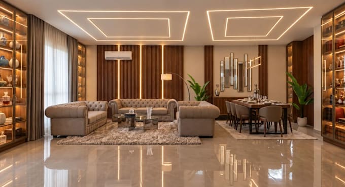 cgi3d interior design,open plan living,dinning area,twin bedroom,l shape kitchen