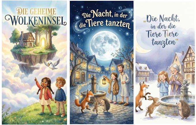 erstelle eine professionelle kinderbuch illustration in aquarell