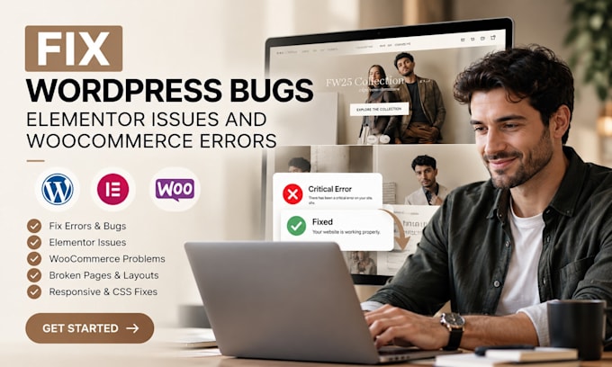 fix wordpress bugs elementor issues and woocommerce errors
